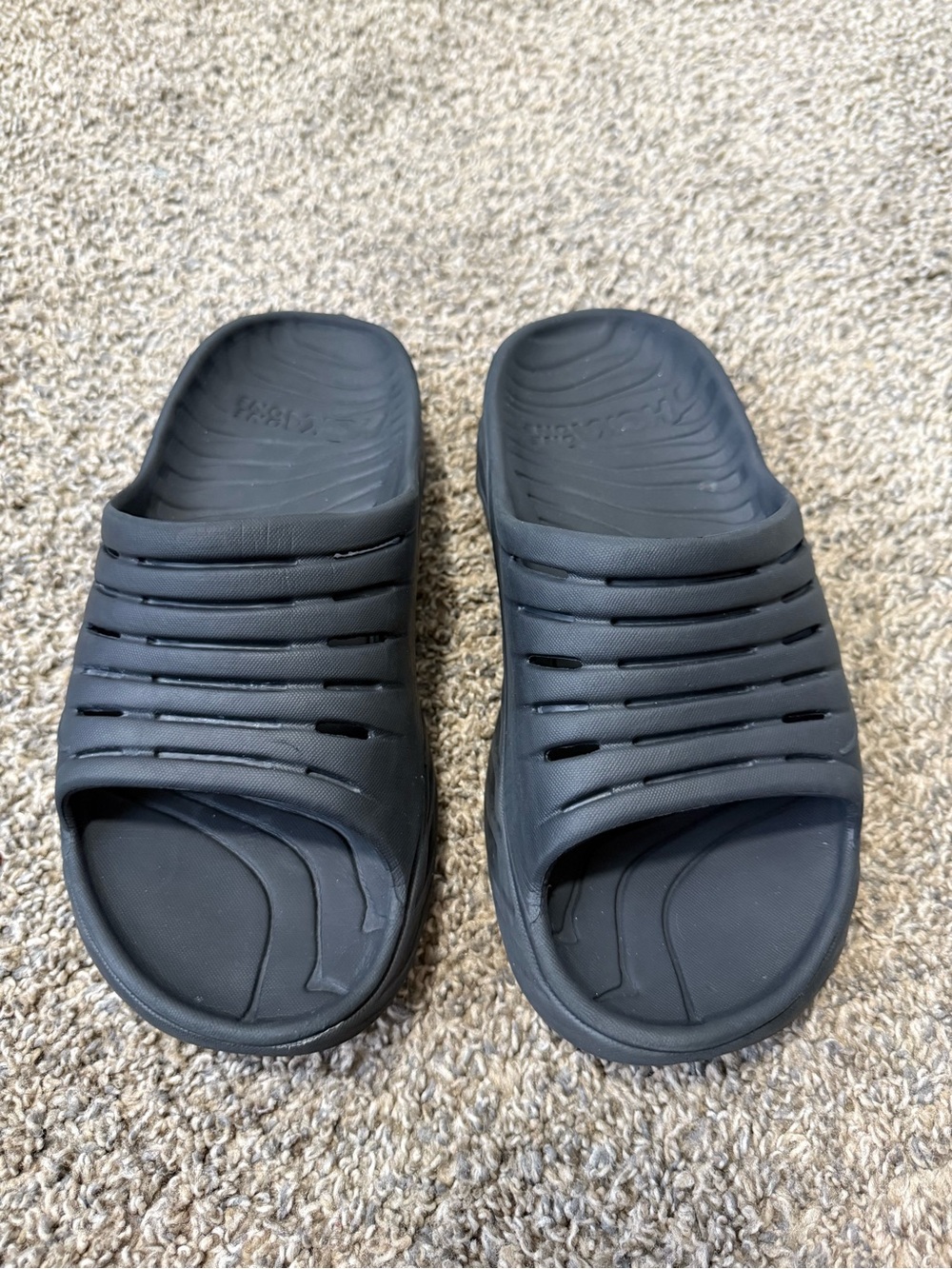 Hoka One One Black Slide Sandals - Cushioned Slip-On Comfort